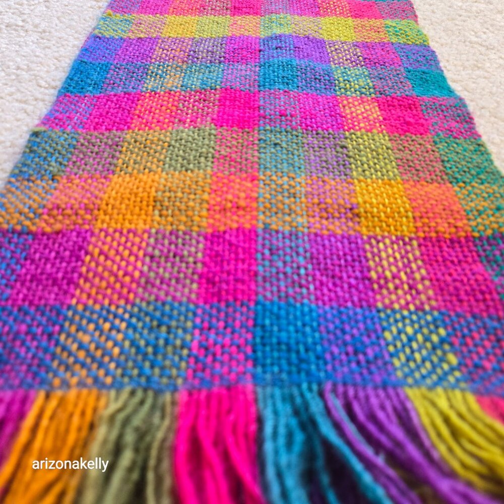 NWT Wool Scarf Hand-Loomed Artisan Fair Trade Uraguay Colorful - Picture 12 of 15
